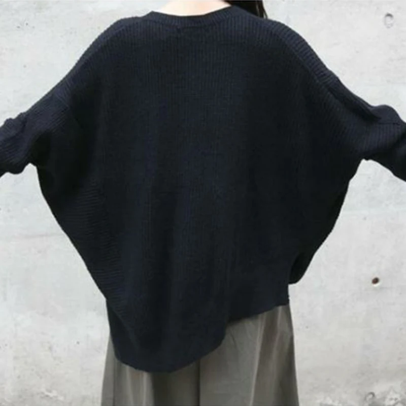 XITAO Harajuku Plus Size Knit Sweater Casual V Neck Long Sleeve Irregular Patchwork Zipper Korean Fashion Autumn New CXB792 | Женская