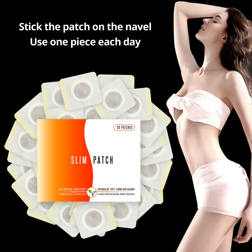 

30Pcs Slim Patch Stomach Fat Burning Navel Stick Slimming Lose Weight Burn Fat Anti Cellulite Abdomen Parches Face Lift Tool