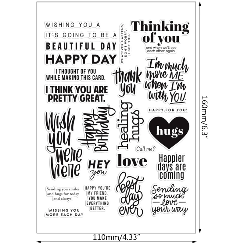 

Alphabet DIY Silicone Clear Stamp Cling Seal Scrapbook Embossing Album Decor