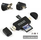 Кардридер Type-c, многофункциональный, OTG, USB 2,0, кардридер TF мобильный телефон, USB USB-C, 3 в 1, для Windows 1087