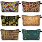 Египетские хироглифы и символы, чехол для косметики с принтом, сумки для макияжа для африканских женщин, сумки для хранения помады для путешествий