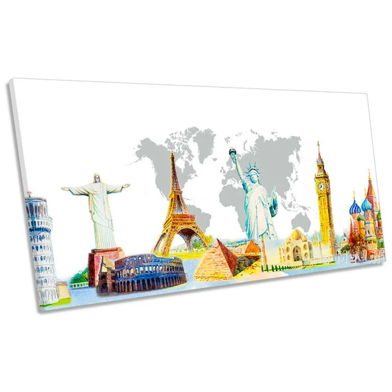 

New York City Manhattan Bridge Panoramic Canvas Wall Artwork Print Art For Living Room Bedroom Home Office Decor