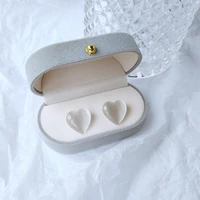 2020 sweet white transparent resin opal stone earrings acrylic fruit love heart stud earrings for women travel jewellery