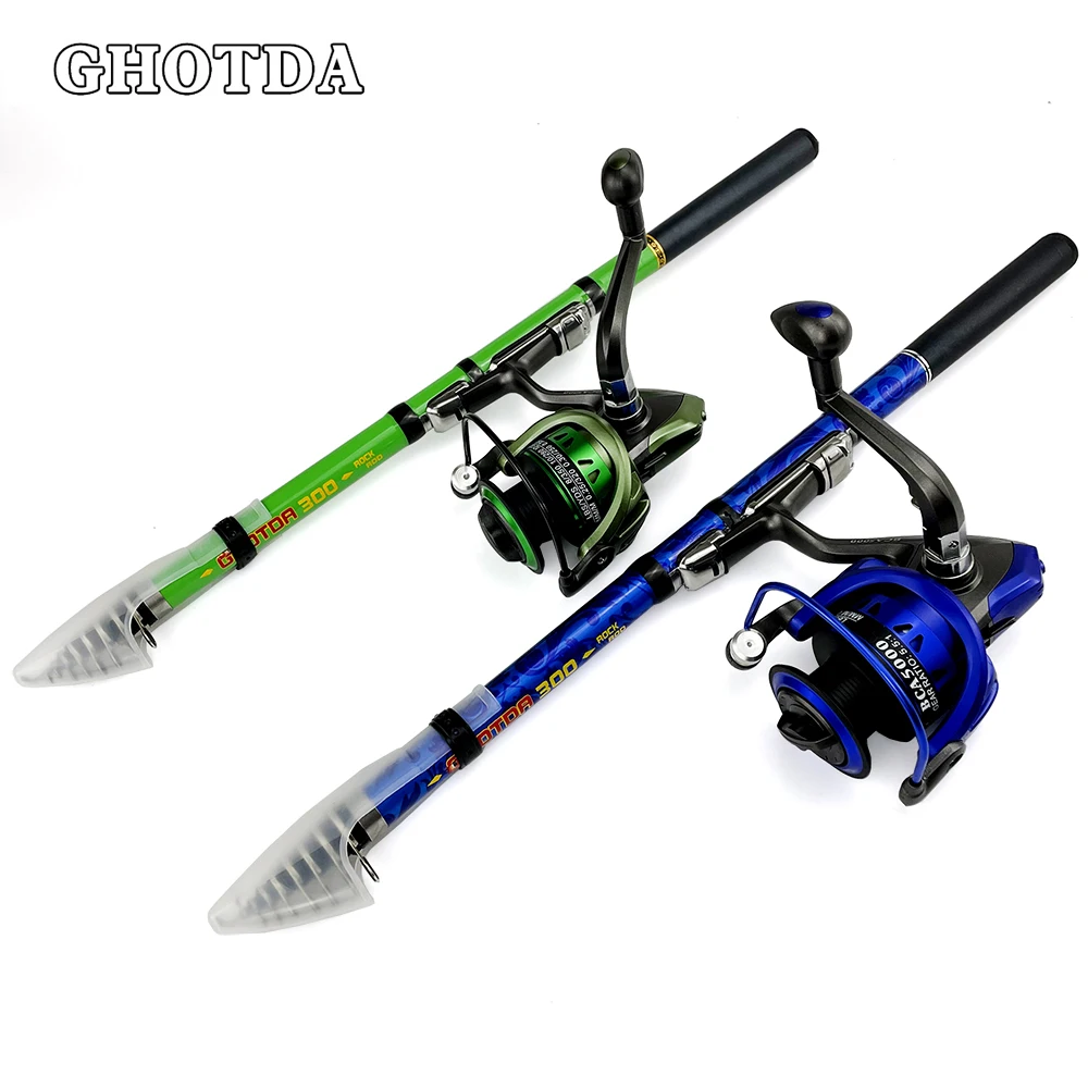 Набор удилищ и катушек для спиннинга телескопическая мини-удилище из