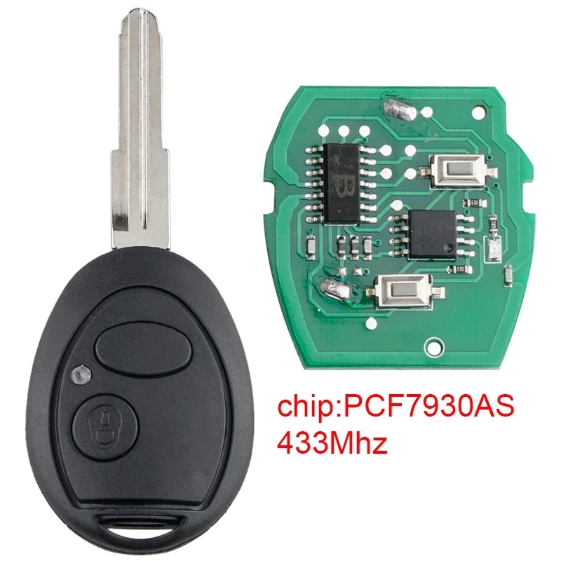 Запасная деталь для автомобильного ключа 433 МГц 2 кнопки с чипом PCF7930AS подходит Land