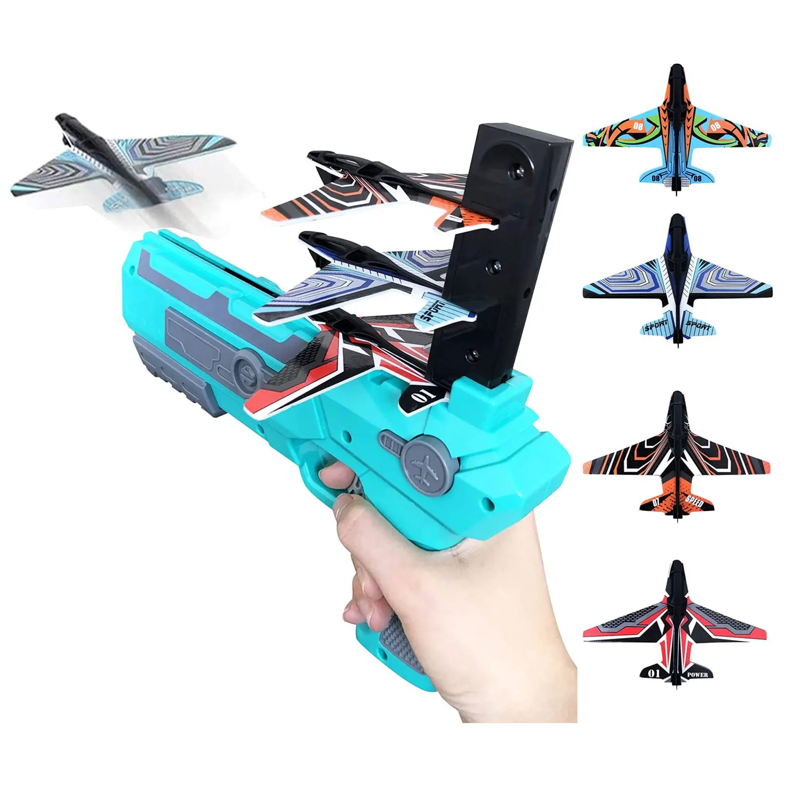 Пусковое устройство для самолета светильник игрушки, легкий пенопластовый летающий самолет, большая игрушка для бросания, модель самолета,...