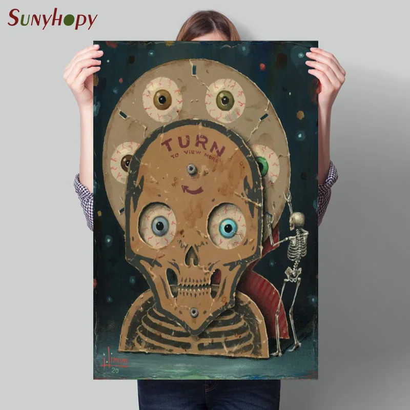 

Painting High Quality Art skull Canvas Poster Wall Home Decor No Frame 50X75cm60X90cm