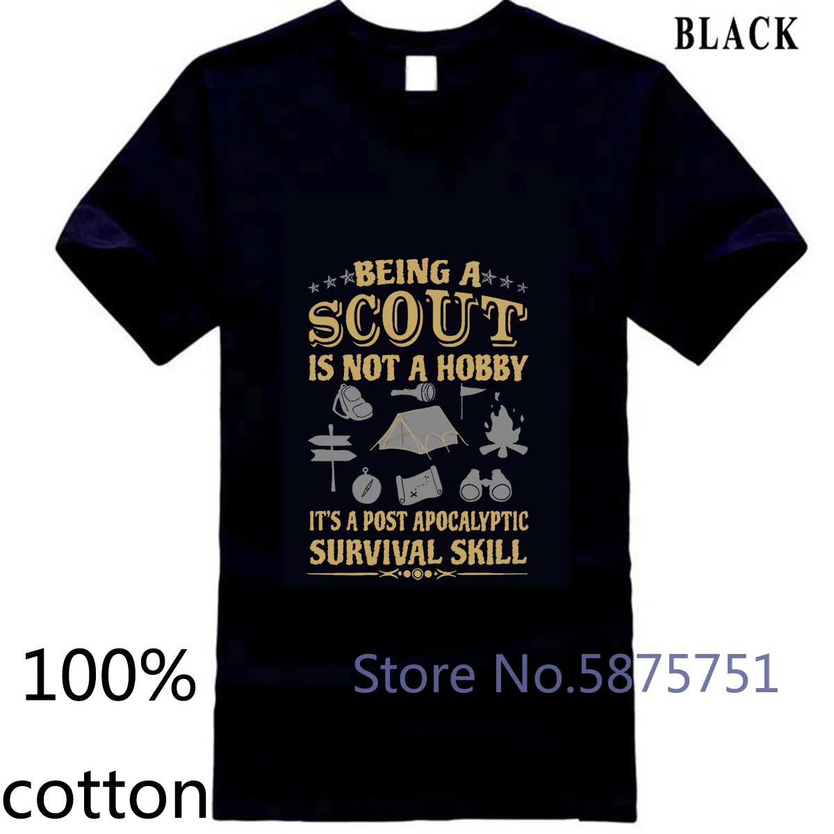 Футболка мужская с надписью Post Apocalyptic Survival Skill брендовая тенниска для взрослых 100%