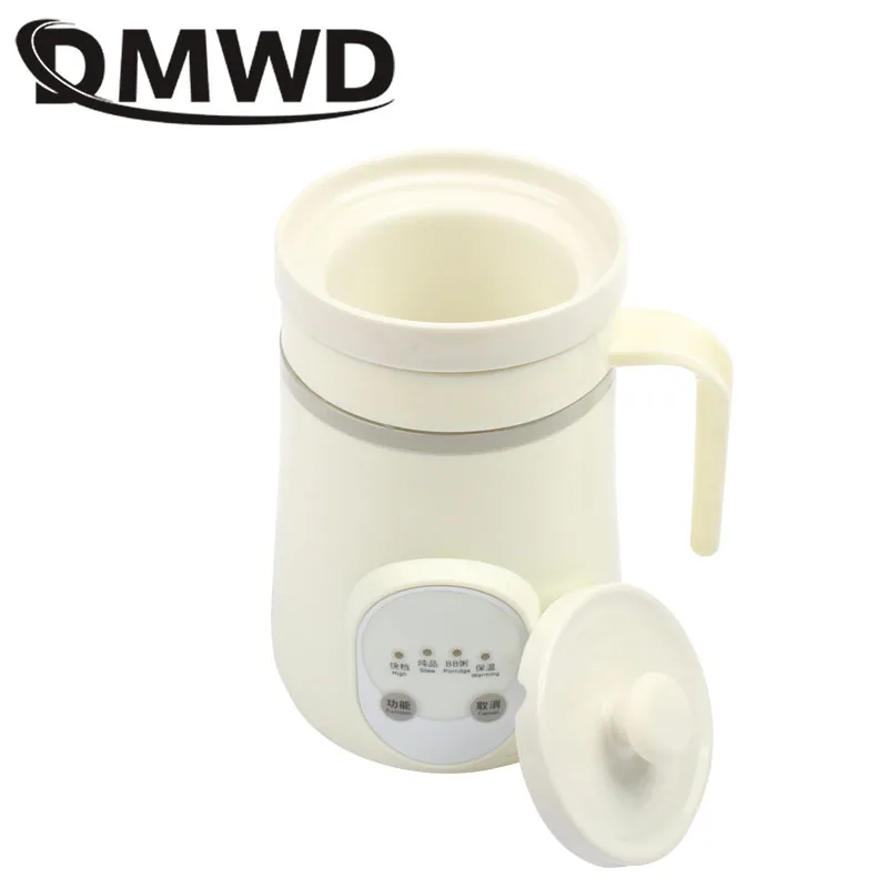 DMWD Ceramics Электрический мини чайник для воды термос чашка с подогревом бойлер суп