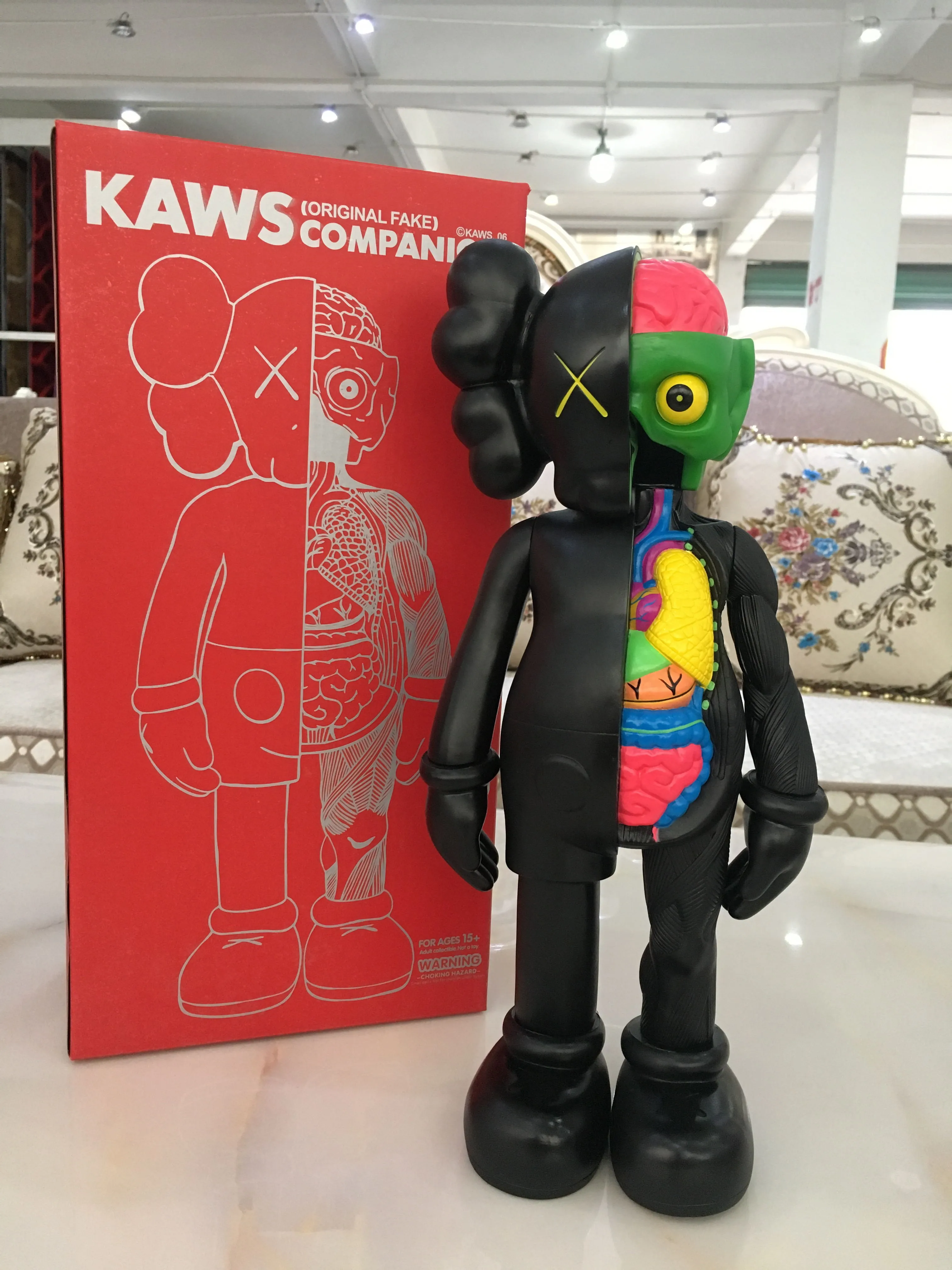 

20-37CM 16 inches KAWS Original Fake Bearbrick BE@BRICK PVC Action Figures Dolls Collectible Models Toys