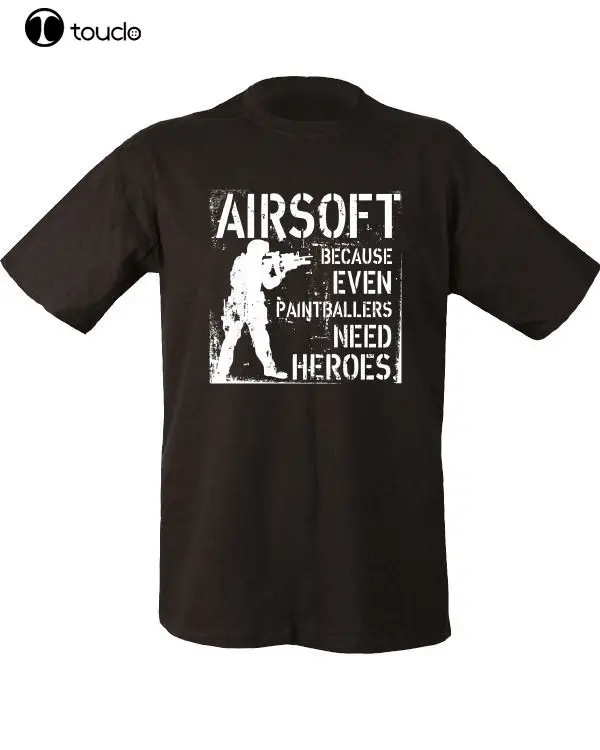 

Newest O-Neck Cotton Comfortable T-Shirt Airsoft Because Even Paintballers Need Hero Ringer T Shirt