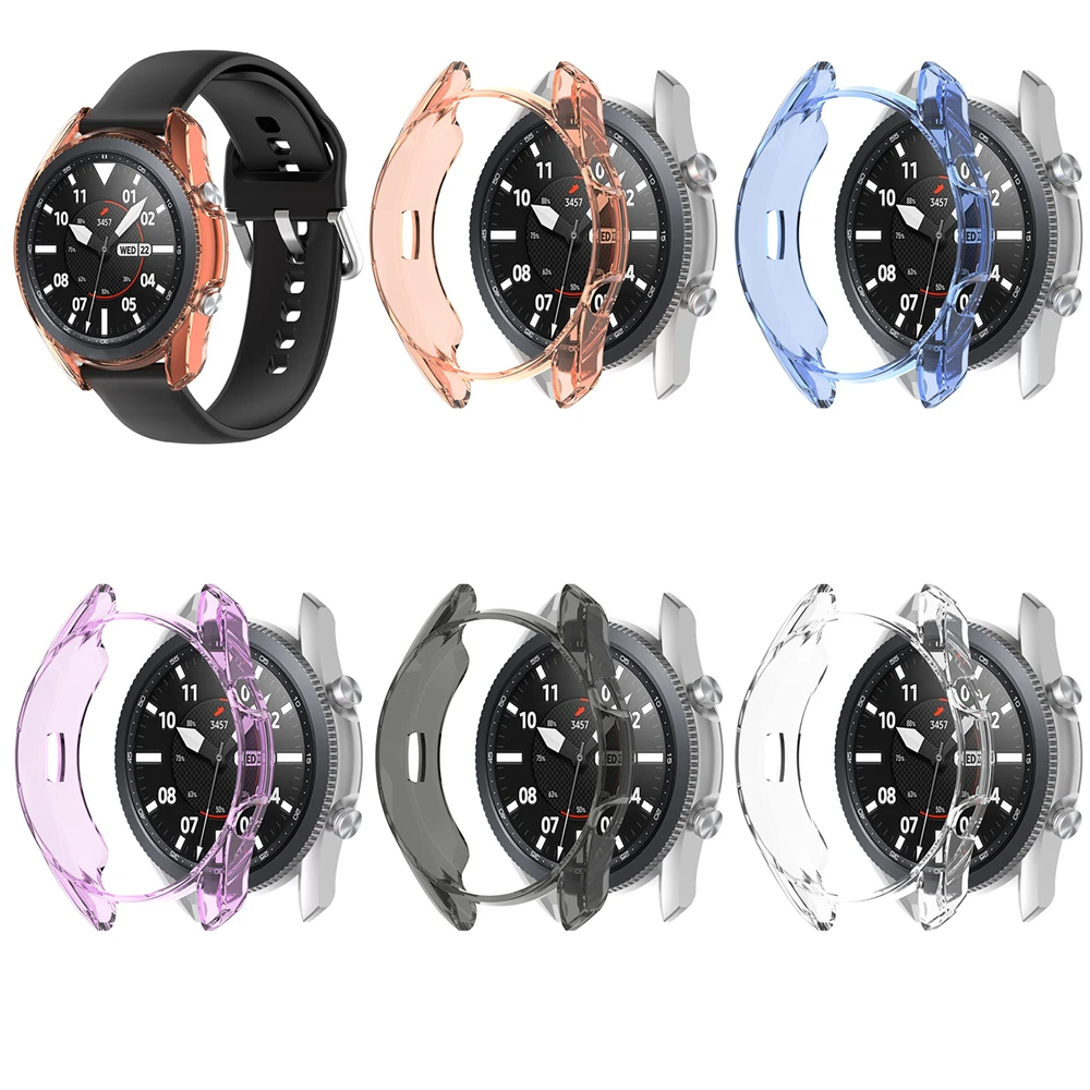 

Чехлы для galaxy watch 3, чехол для samsung galaxy watch 3 45 мм 41 мм, мягкий прозрачный защитный чехол из ТПУ, Ультратонкий бампер