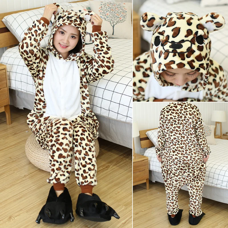 Зимняя Пижама с единорогом Kigurumi Ститч животными ползунки панда для женщин и