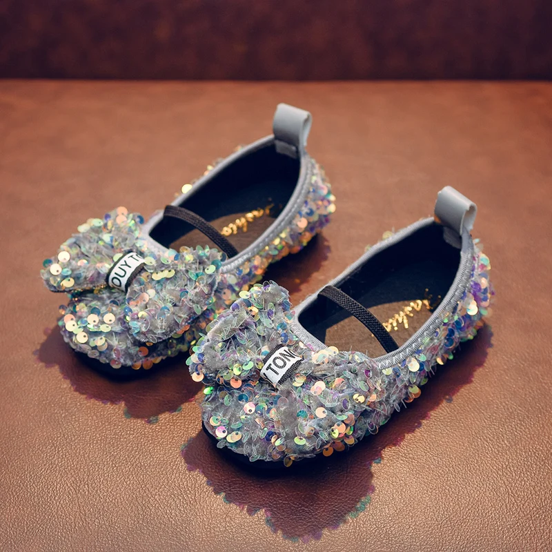 Детские кожаные кроссовки с бантом демисезонные в Корейском стиле для девочек