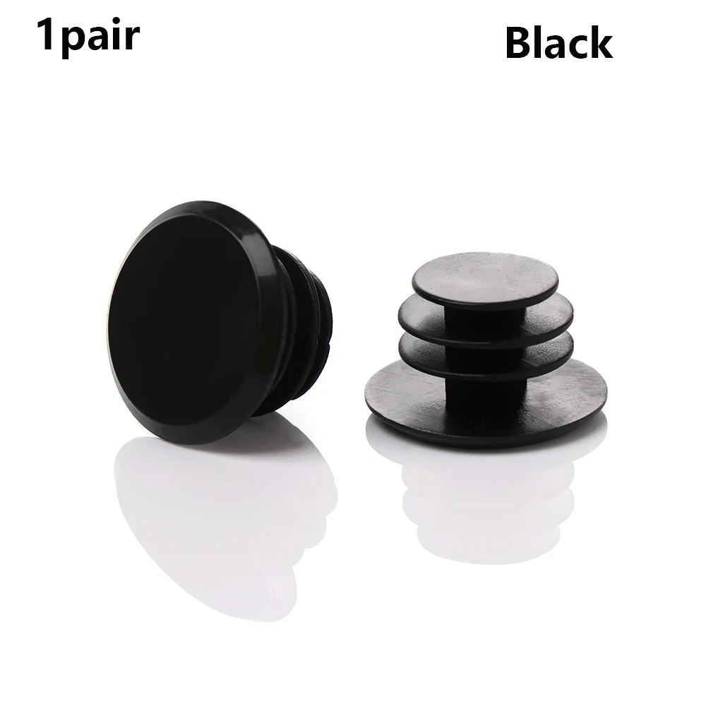 Черный 1 пара велосипедных ручек, заглушки для шоссейных велосипедов, велосипедные ручки, пластиковые заглушки-колпачки, запчасти для велосипедов, горячая распродажа - Цвет: Черный
