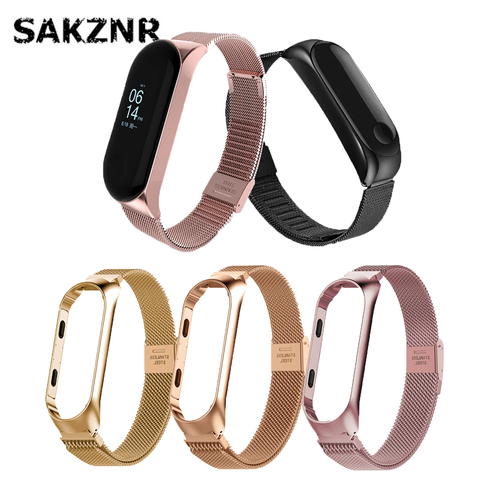 

Smart watch strap 22mm metal watch bracelets For Xiaomi Mi Band 3 4 Wrist Strap For Xiaomi Miband 3 4 Bracelet For Mi Band 3