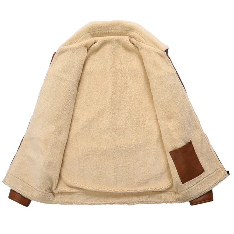 Куртка мужская из искусственной кожи DIMUSI приталенная байкерская куртка с