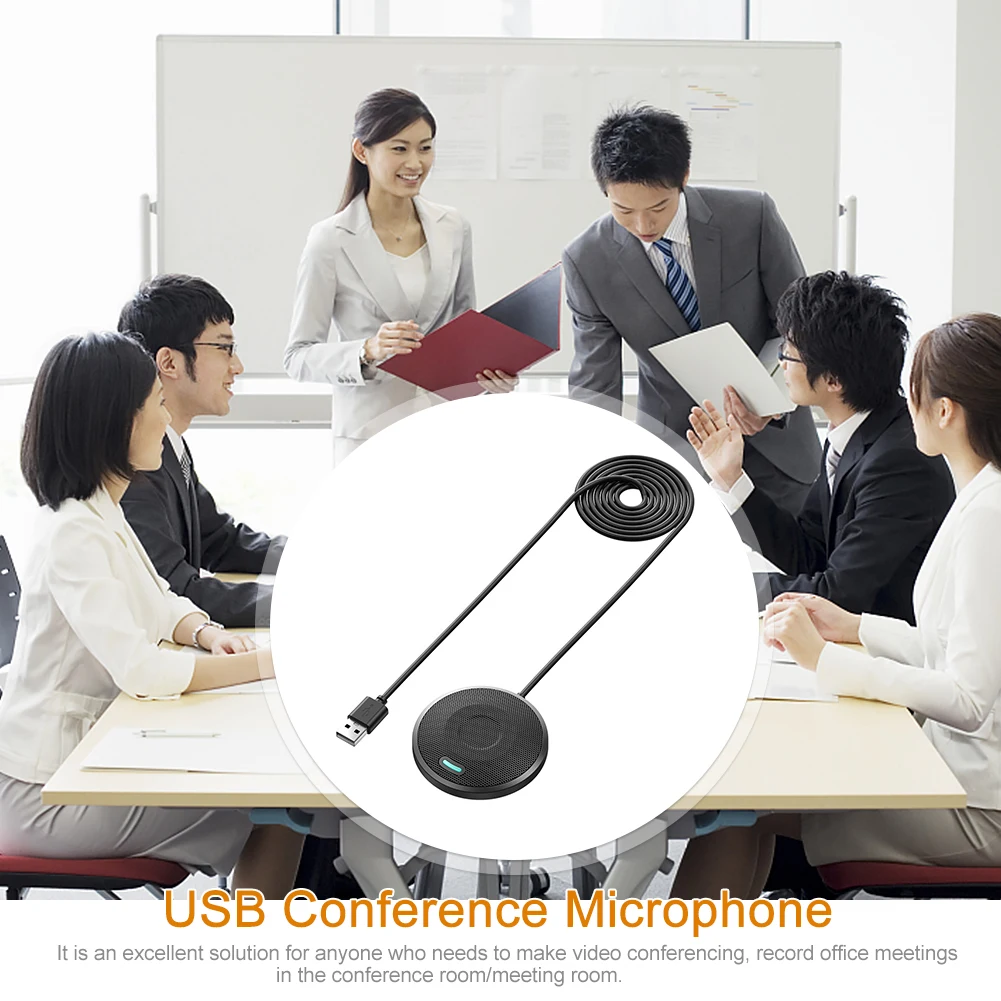 

Plug And Play Video Conference Recording Online Chatting Condenser For PC Laptop Office 360 Omnidirectional USB Microphone