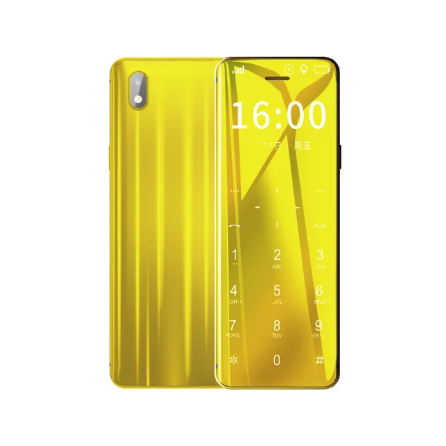 Gold Новейший Ulcool V99 металлический корпус сотового телефона Bluetooth 2,0 Dialer MP3-плеер анти-потеря двойная SIM ультратонкий мобильный телефон с кредитной картой - Цвет: Gold