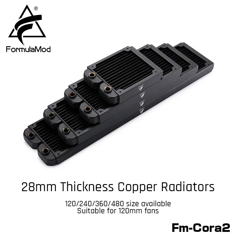 FormulaMod Fm CoRa2 28 мм Толщина Медь радиатора 120/240/360/480 черный подходит для 120