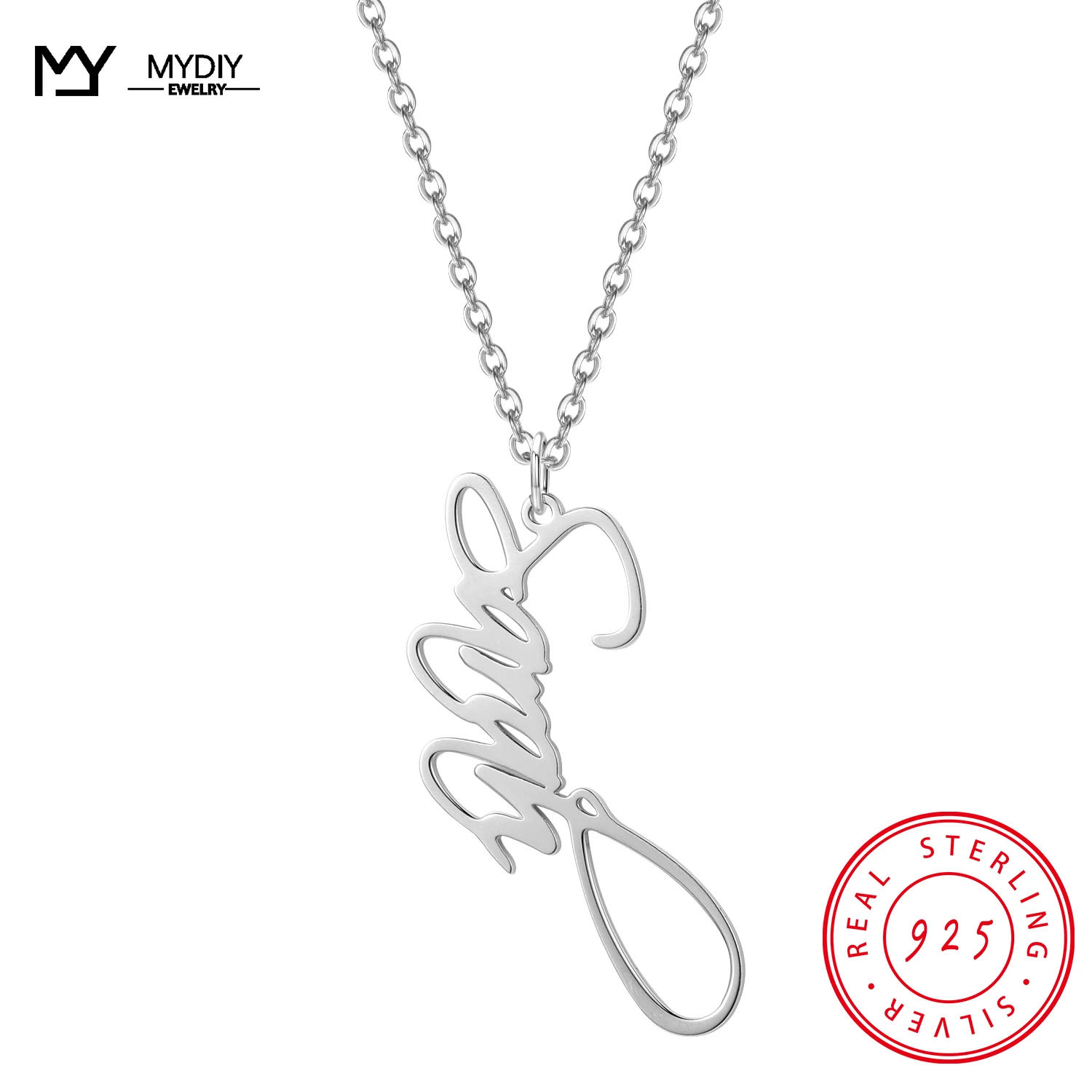 

Custom Name Necklace Personalized 925 Sliver Necklaces For Women Man Customized Jewelry Girlfriend Gift