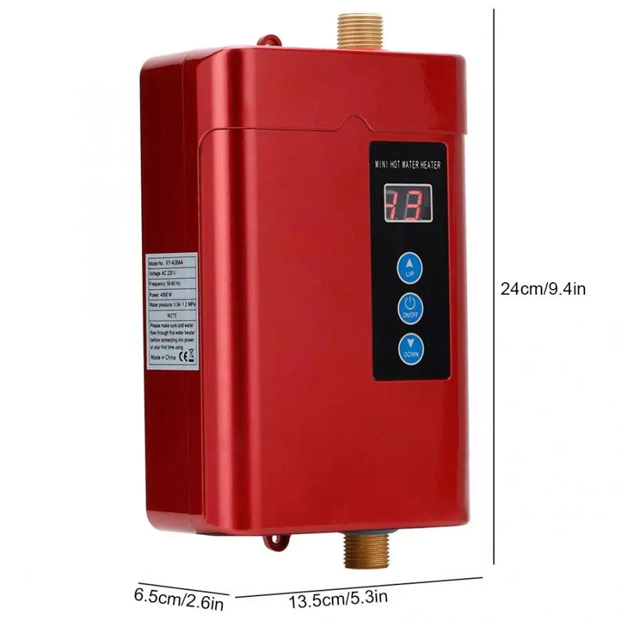 

Digital Electric Water Heater Remote Control Instantaneous Tankless Water Heater Kitchen Bathroom Shower Water Fast Heating