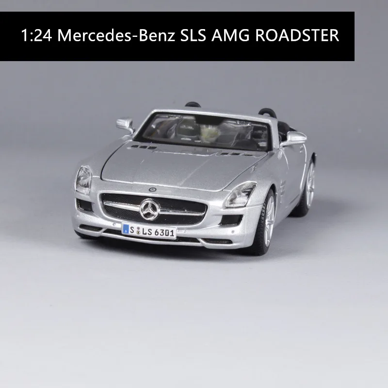 SLS AMG Maisto 1:24 Mercedes-Benz AMG сплав гоночный автомобиль-трансформер модель автомобиля Моделирование Украшение автомобиля коллекция Подарочная игрушка - Цвет: SLS AMG