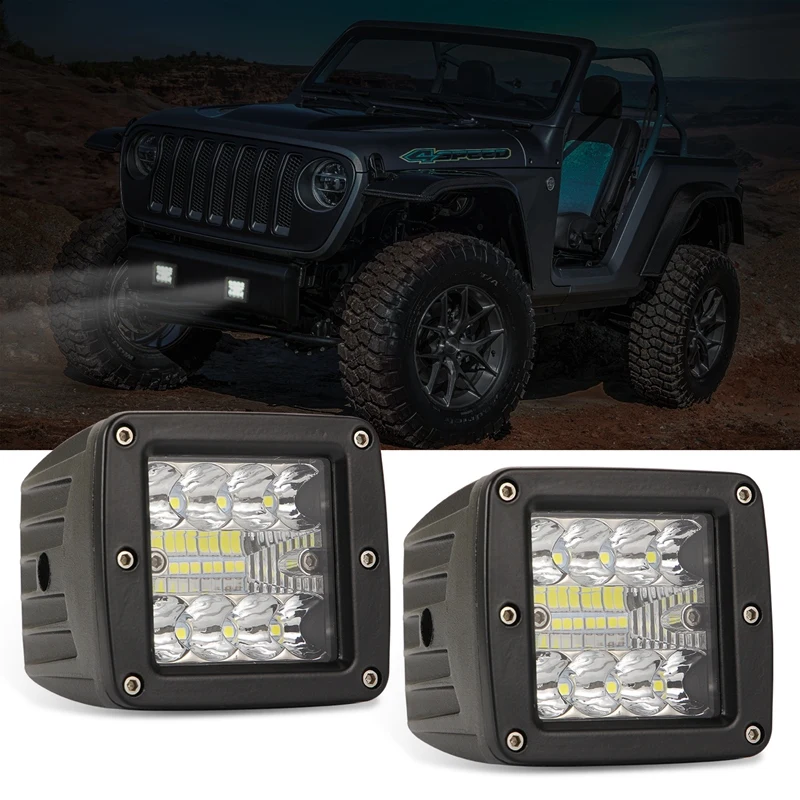 

Embedded Spot Flood Car LED Work Lights Auto Truck SUV Boat Off-Road Lamp Flush Mount