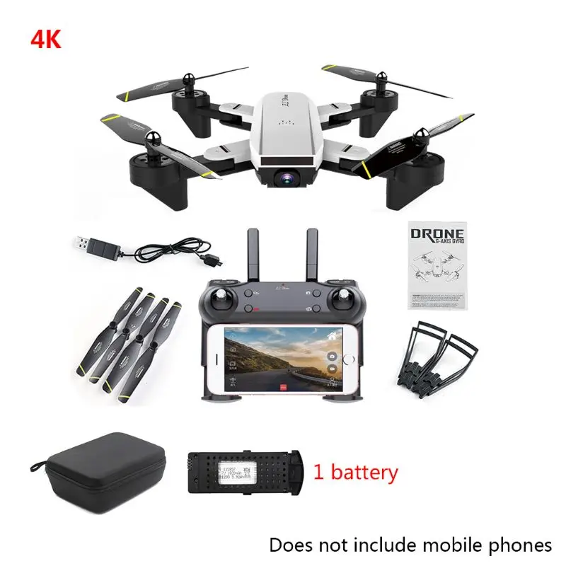 4W SG700-D 4K HD широкоугольный Дрон с камерой позиционирования складной FPV RC Квадрокоптер - Цвет: 4W