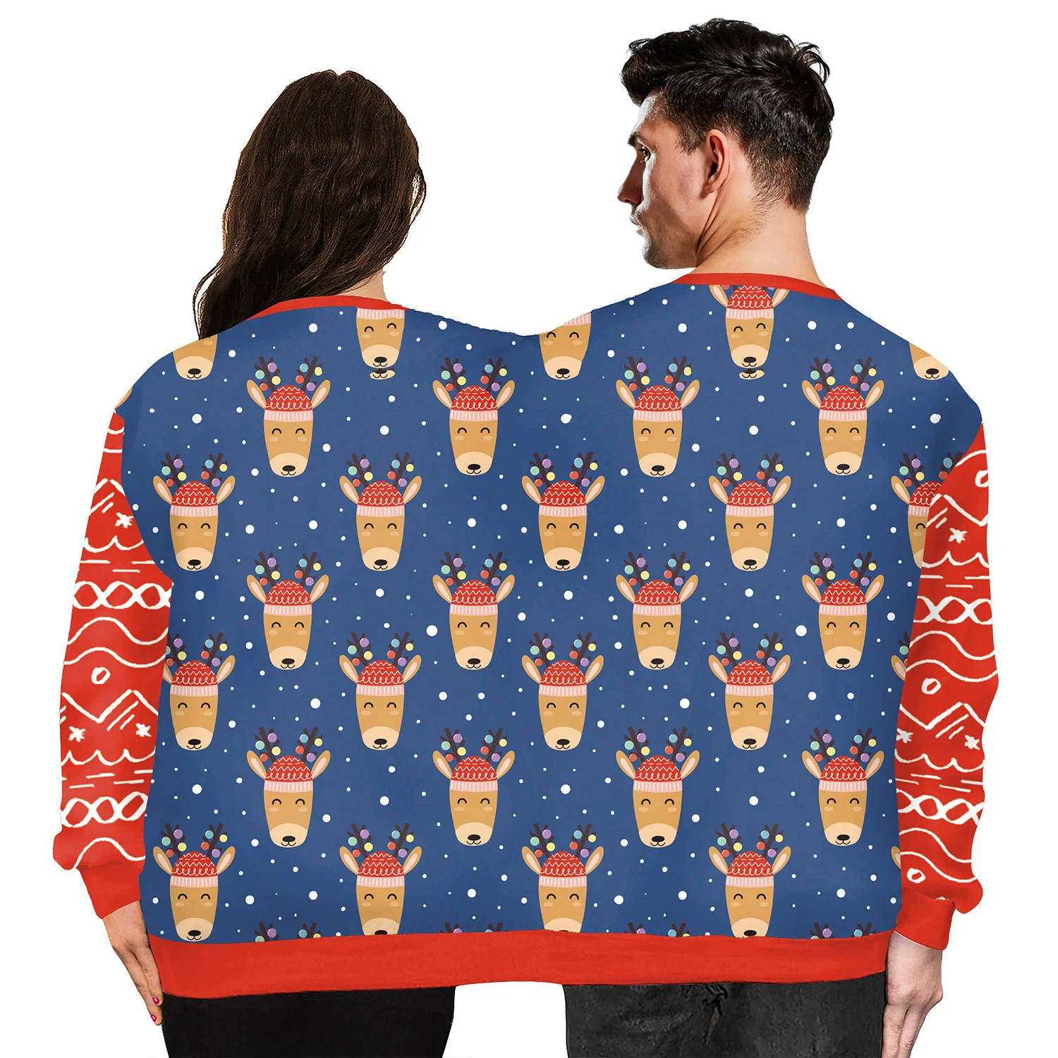 Модные зимние Парные свитшоты VIP 2019 Уродливый Рождественский свитшот для отпуска