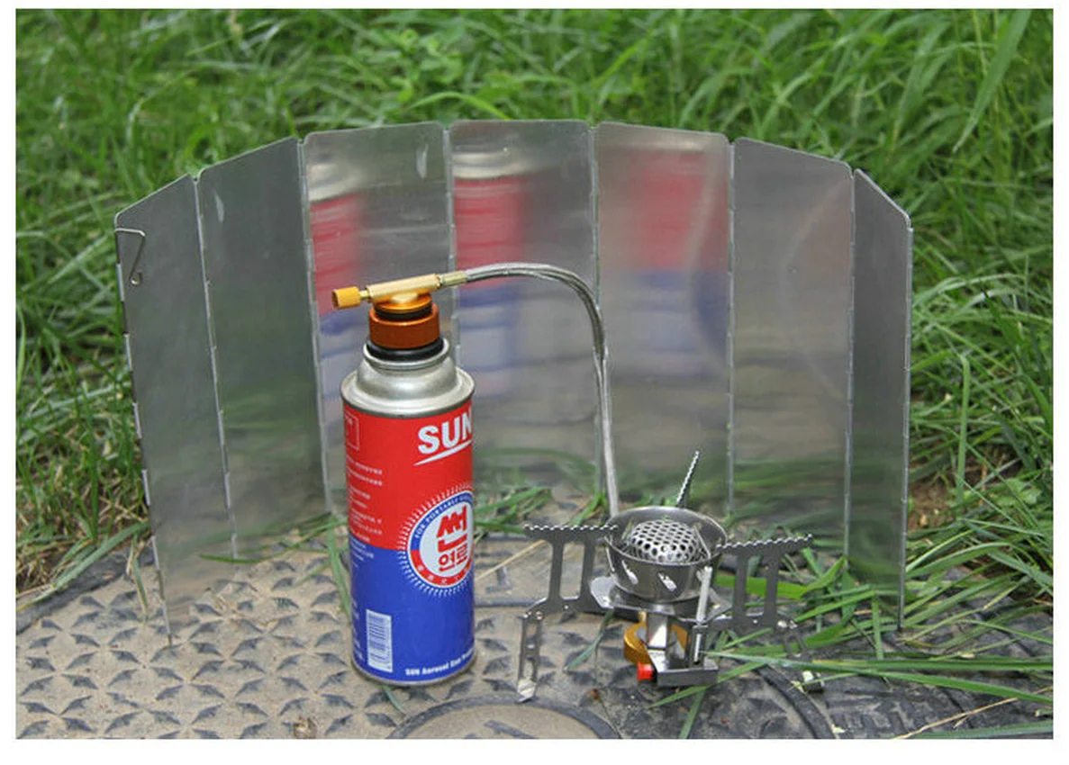 Ветрозащитный экран для газовой плиты уличные кемпинга светильник 10 тарелок