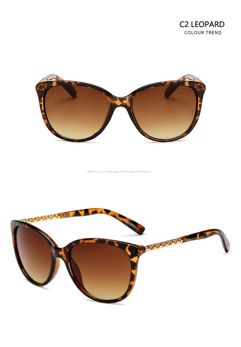 

New Vintage Brand Design Ladies Cat Eye Sunglasses Women Frame Luxury Sun Glasses For Female
