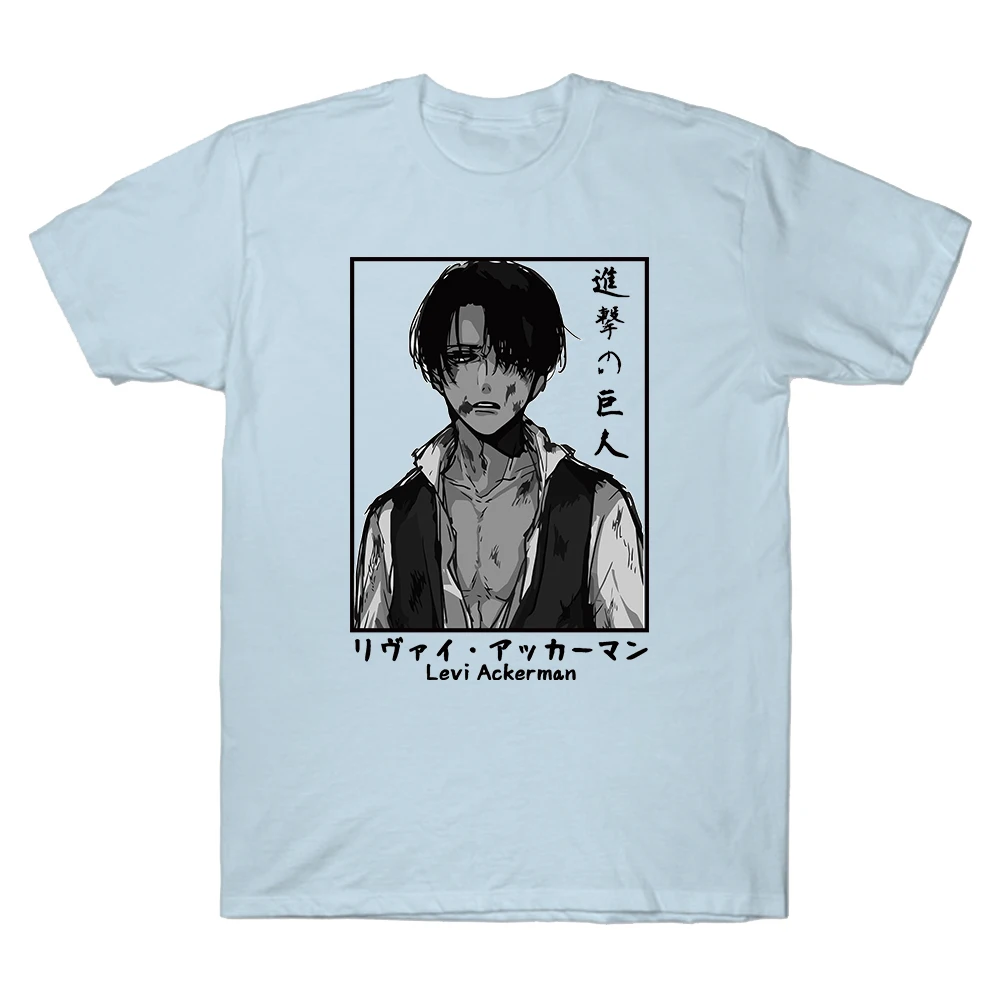 

Japanese Anime Summer Hot Attack On Titan t Shirt Round Neck Harajuku Manga Tops Unisex
