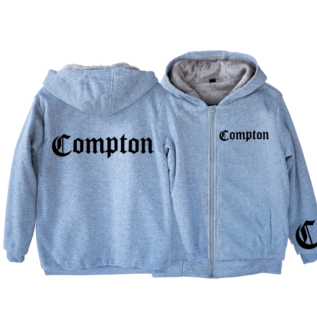 Man Boy Parkas Full Zip Coat Gothic Compton Punk Plus Velvet Autumn Winter Couple Clothes ZIIART