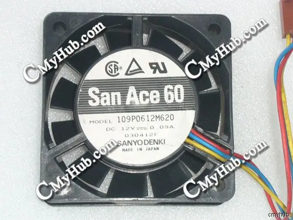 Для SANYO DENKI 109P0612M620 DC12V 0.09A 6020 6 см 60 мм 60x60x20 3Pin Вентилятор охлаждения|Кулеры и