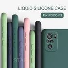 Роскошный Новый жидкий силиконовый чехол для телефона Xiaomi POCO F3 5g, Оригинальная защитная Противоударная мягкая задняя крышка для камеры