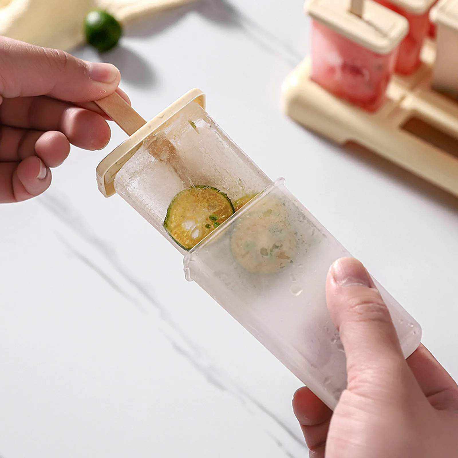 9 отверстия Силиконовые мороженое плесень поднос кубика льда в виде мороженого и