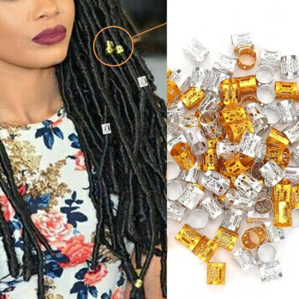 100pcs/Bag Aluminum Silicone Hair Extension Buckle High Quality Ring Barge Wig Tool | Красота и здоровье