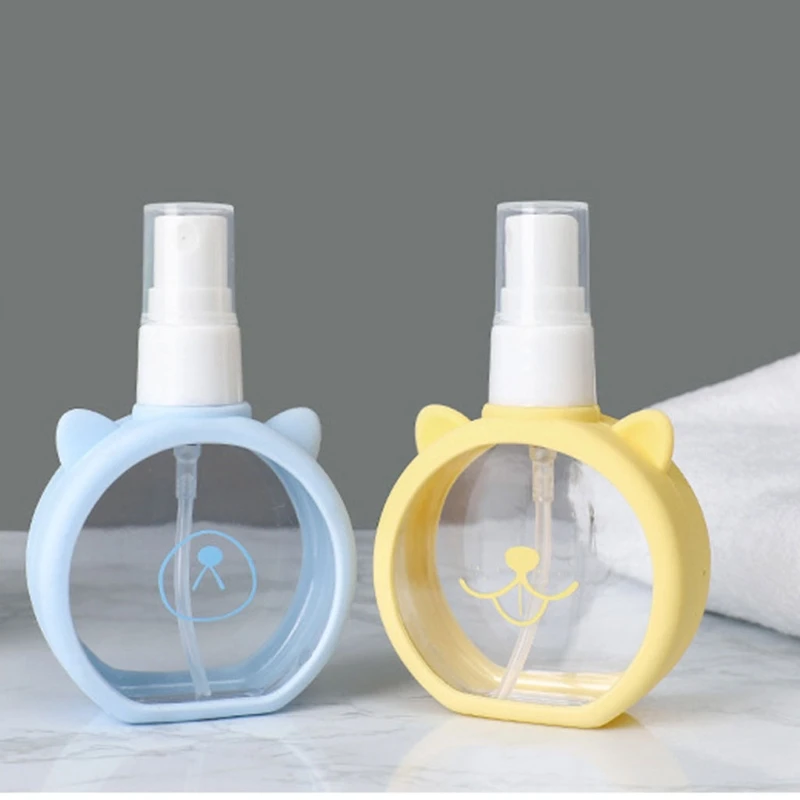 

10Pcs 55ml Empty Spray Bottle with Silicone Cover Cartoon Mist Liquid Containers U2JD