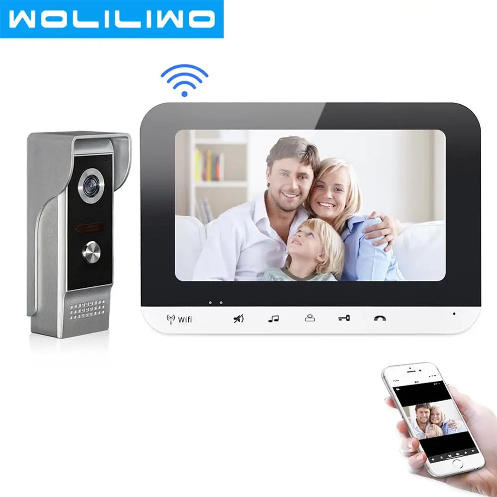 7 Inch Wifi Video Intercom Voor Home Monitor Record System Video Deurtelefoon Intercom Systeem Unlock Deurbel Voor Home Security