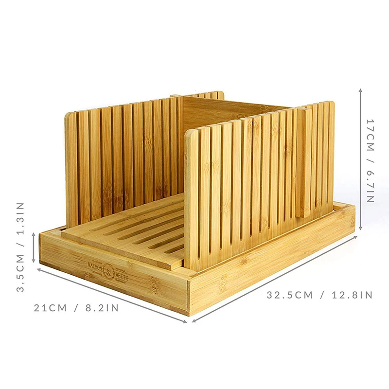 

Toast Bread Slicer Wooden Foldable Loaf Cutter Rack Cutting Guide Slicing Tools Kitchen Accessories JA55