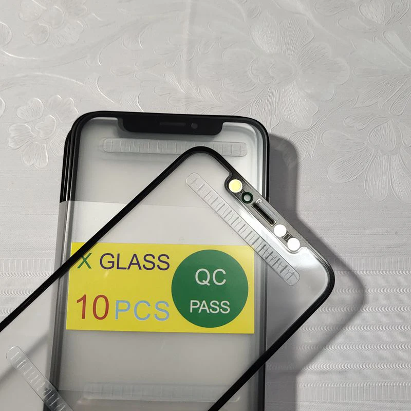 10pcs wholesale outer glass With OCA Glue for iPhone 12 11 pro max X XS XR MAX LCD touch lens repair Replacement