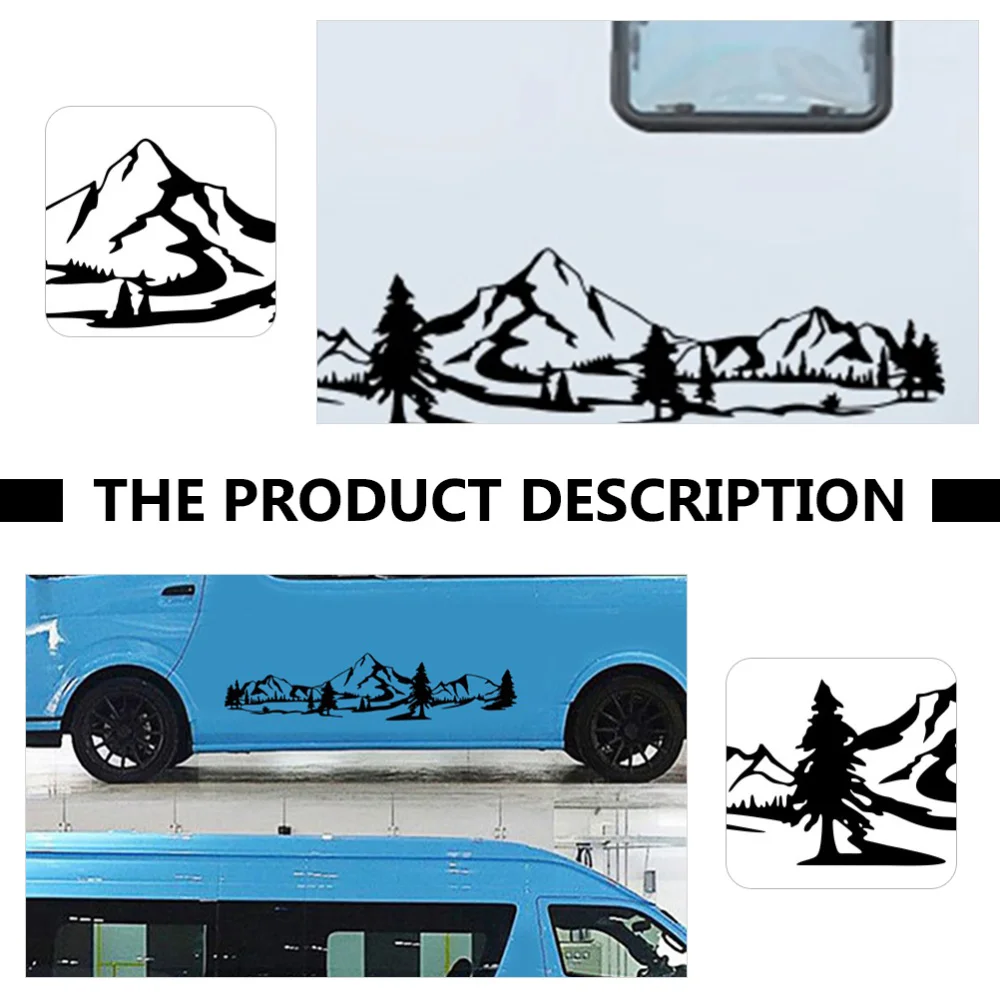 

2pcs Mountain Theme Car Ornamental Stickers Chic Automobile Decals Decoration