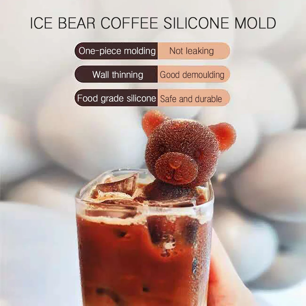 3D Ice Cube Maker Little bear dog Shape Tray Cream Tool Teddy Bear DIY Kitchen Frozen Mold Wedding drink Decorating Tools | Дом и сад