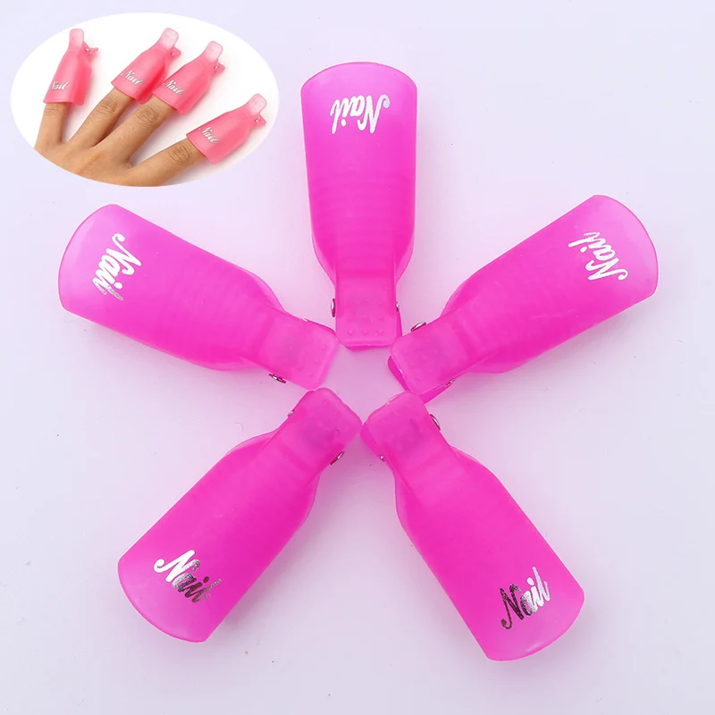 5pcs Soak Off Cap 8 Комплект инструментов для маникюра гель для снятия лака Очиститель клипса колпачок удалитель салфетки без ворса лак для ногтей хлопок кутикулы толкатель маникюрные советы - Цвет: 5pcs Soak Off Cap 8
