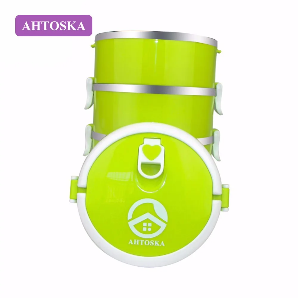 AHTOSKA четыре Слои Портативный PP и 304 Нержавеющая сталь Пластик контейнеры