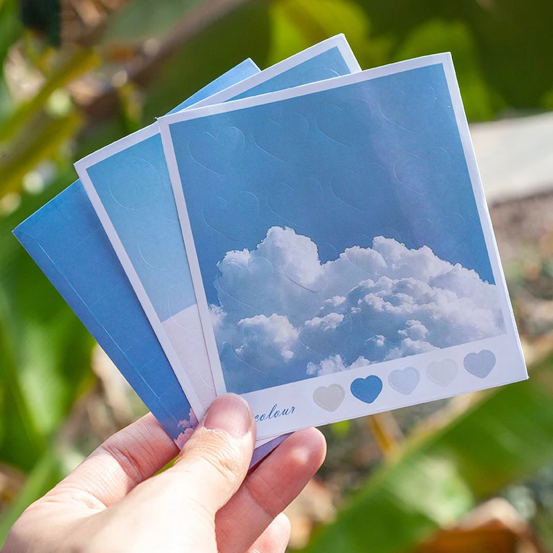 6 листов/упаковка серия стикеров с небесными пейзажами декоративные наклейки s Ins