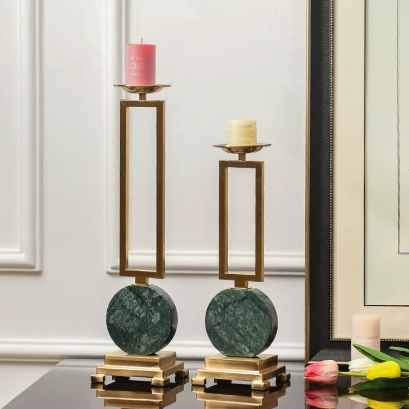 Большой роскошный подсвечник золотой металл скандинавские подсвечники