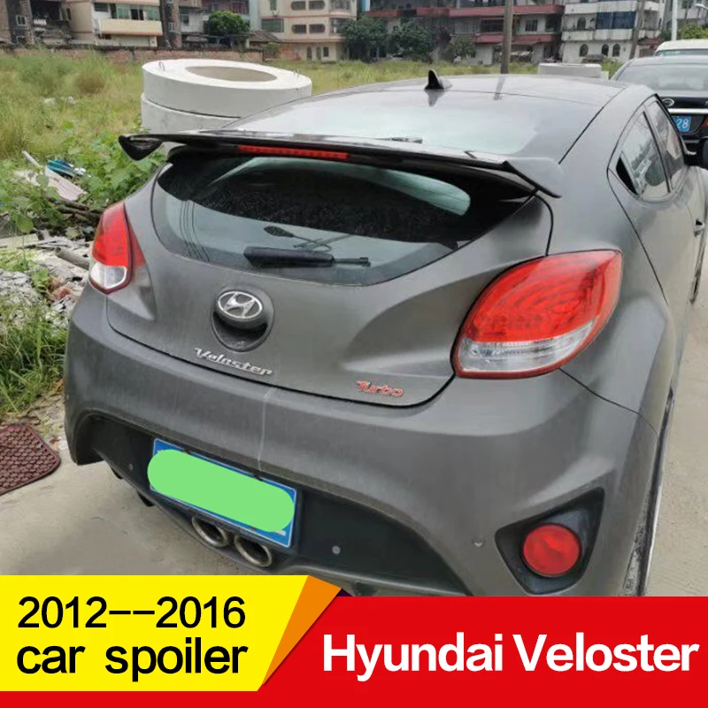 Использовать для Hyundai Veloster спойлер 2012 13 14 15 года глянцевое углеродное волокно/frp зад крыла крыши спортивные аксессуары