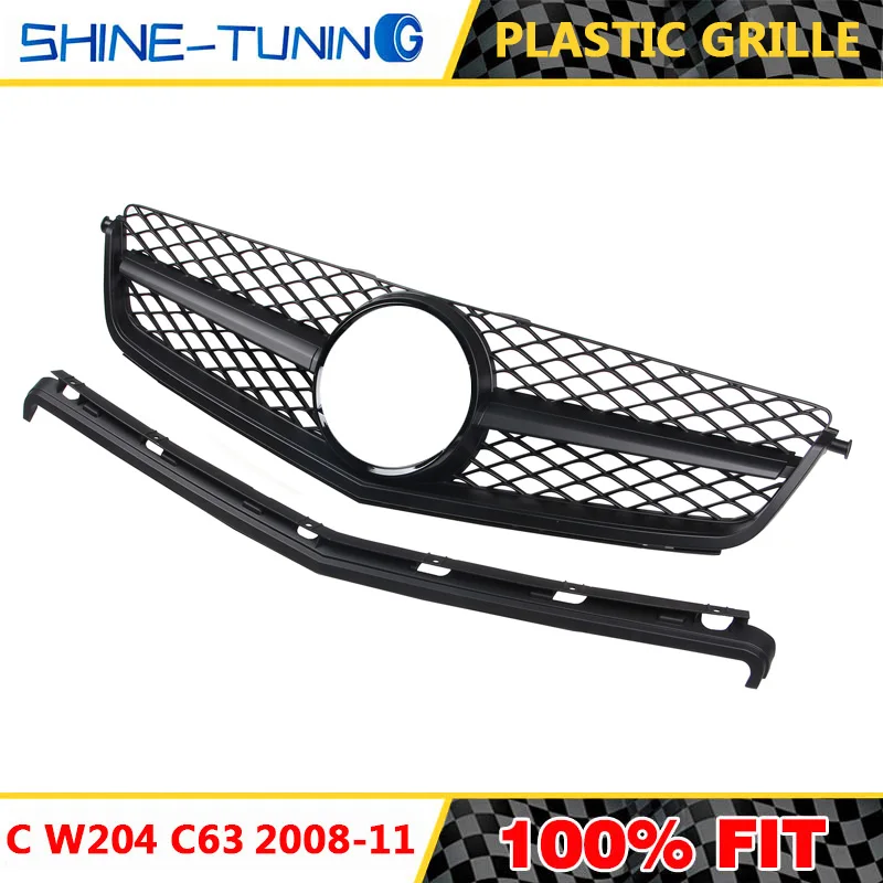 Frong решетка подходит для mercedes C class real W204 C63 amg grill только настоящих c63 2008 2011|Гоночные
